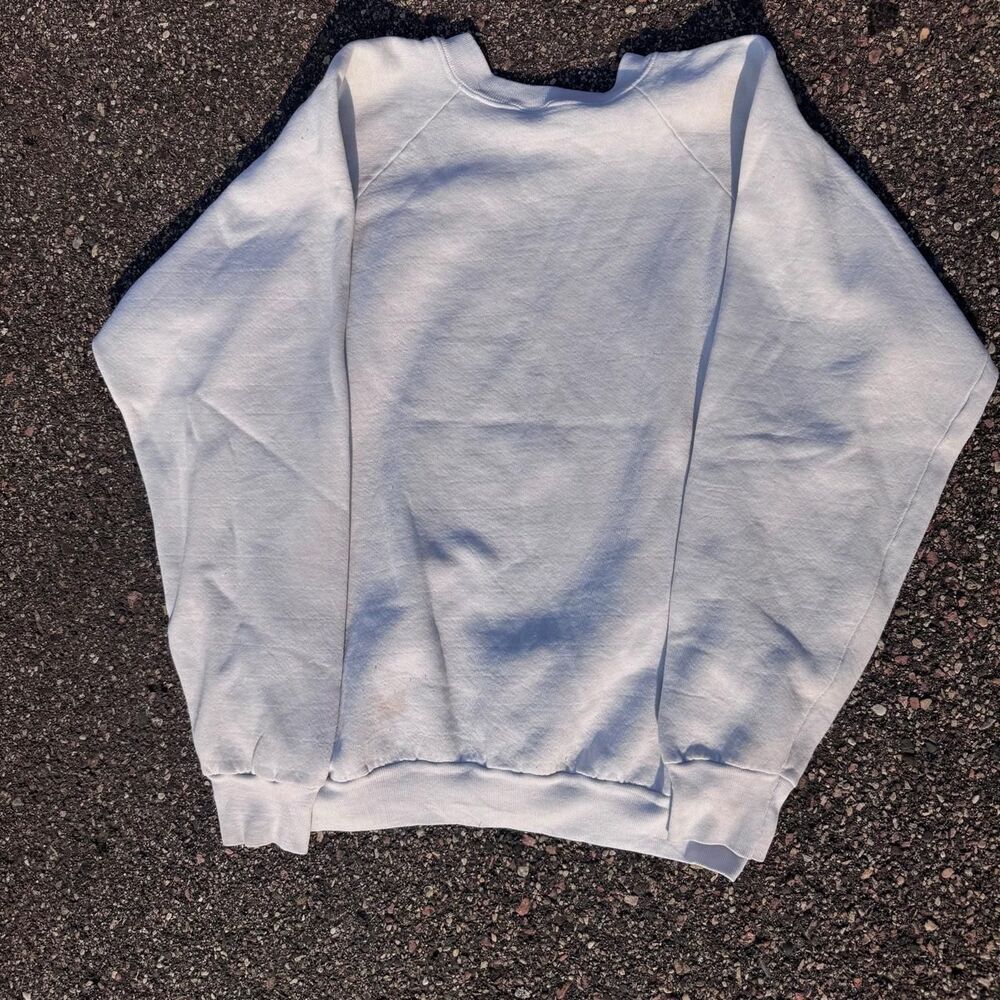 Fruit-of-the-loom Men's Grey and White Sweatshirt - Picture 4 of 4
